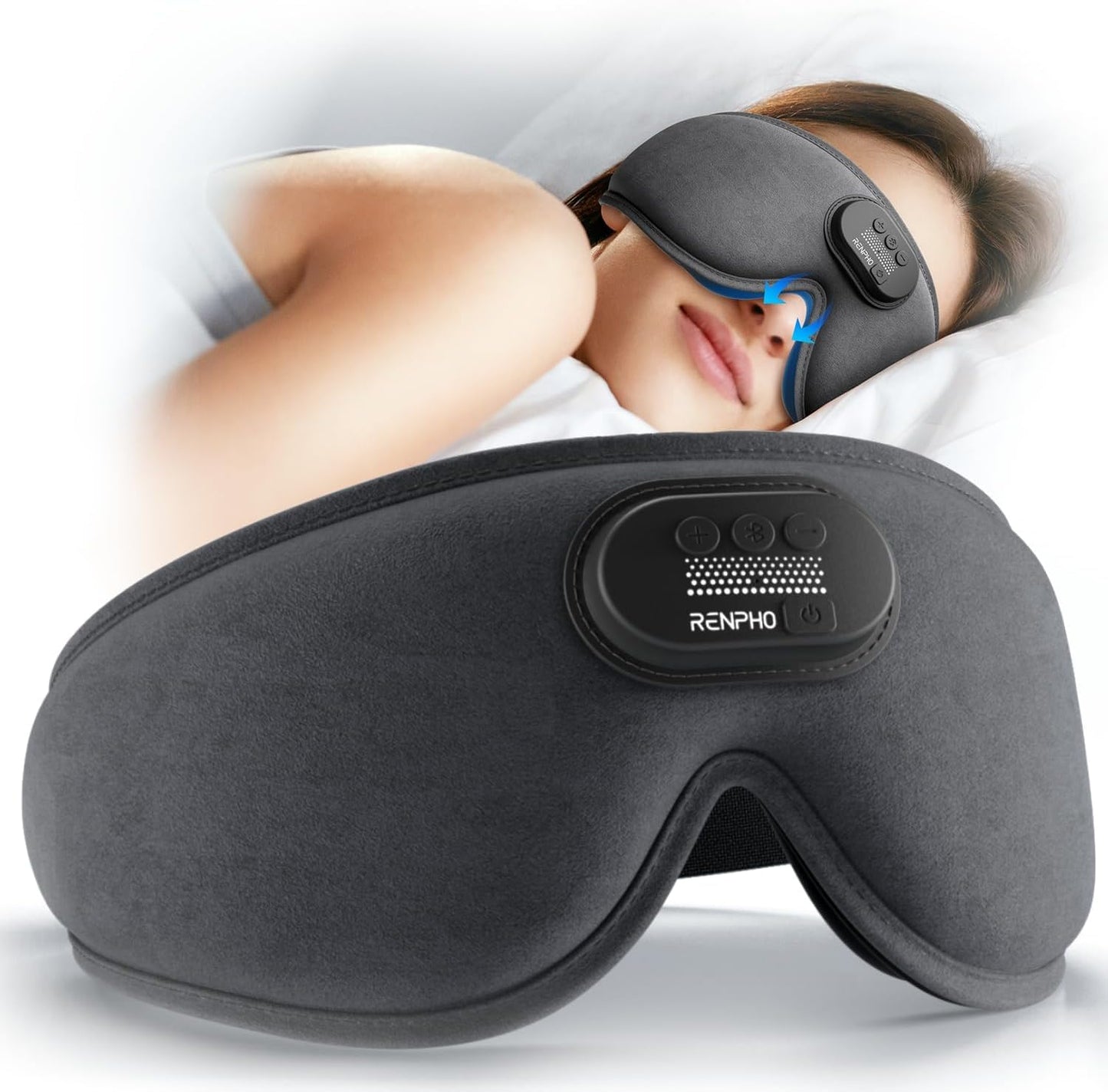 Antifaz para dormir con bluetooth