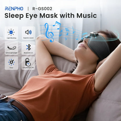 Antifaz para dormir con bluetooth